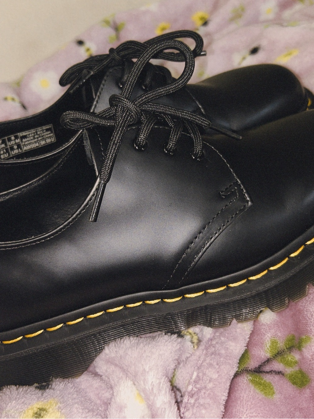1461 Bex Dr. Martens Black Leather Lace-Up Shoes